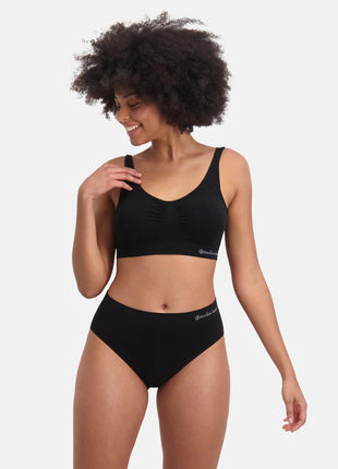 Bamboo Basics bh topje seamless knitted padded bra black dames FLEUR-001 Bamboo Basics brassière seamless knitted padded bra black femmes
