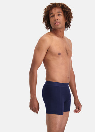 Bamboo Basics short 3 pack knitted boxershorts navy heren JAMES-001 Bamboo Basics boxer lot 3 knitted boxershorts navy hommes