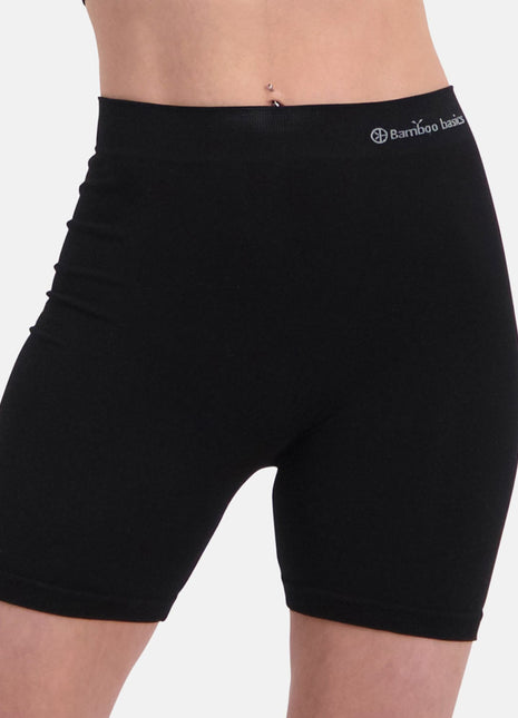 Bamboo Basics short seamless knitted biker short black dames SUZE-001 Bamboo Basics shorty seamless knitted biker short black femmes