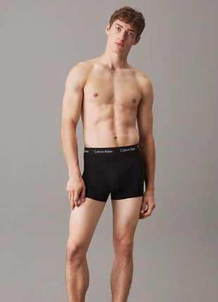 Calvin Klein short 3 pack cotton stretch trunks black heren 0000U2662G-XWB Calvin Klein boxer 3 pack cotton stretch trunks black hommes