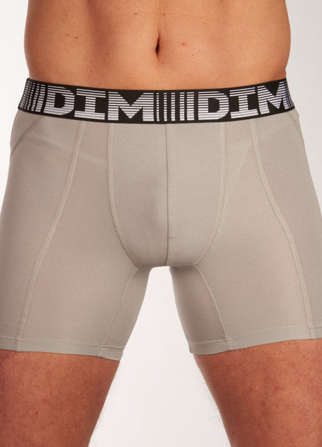 Dim short 2 pack 3d flex air long boxers black / grey heren  D01N2-9LU Dim boxer lot de 2 3d flex air long boxers black / grey hommes
