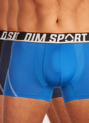 Dim short 3 pack microfibre boxer sport dark navy / blue / black heren D08EW-A9N Dim boxer lot de 3 microfibre boxer sport dark navy / blue / black hommes
