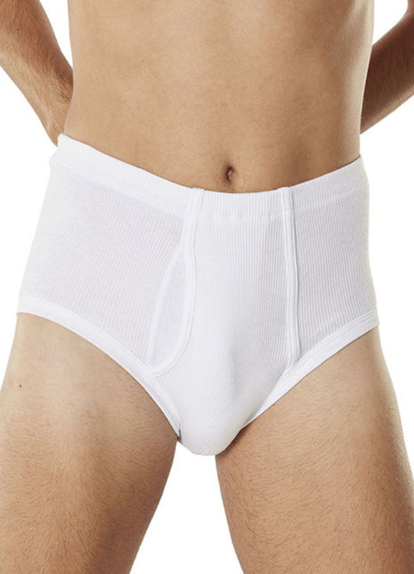 Dulcia slip classic maxi 2-2 rib white heren 669-8721-white Dulcia slip classic maxi 2-2 rib white hommes