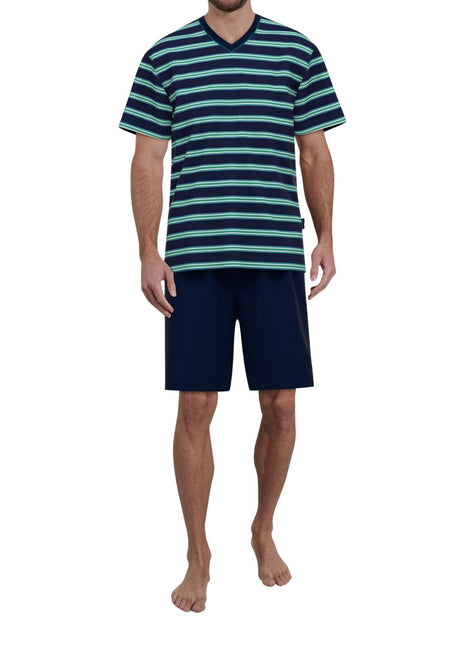 Götzburg pyjama korte broek bray dark green heren 452301-5667-352 Götzburg pyjama pantalon court bray dark green hommes