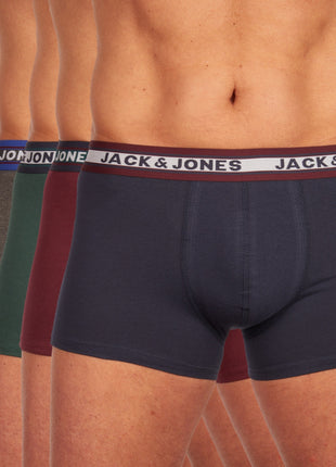 Jack & Jones short 5 pack jacoliver trunks multi heren 12165348-3228265 Jack & Jones boxer lot de 5 jacoliver trunks multi hommes
