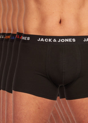 Jack & Jones short 7 pack jacbasic trunks black heren 12165587-3235165 Jack & Jones boxer lot de 7 jacbasic trunks black hommes

