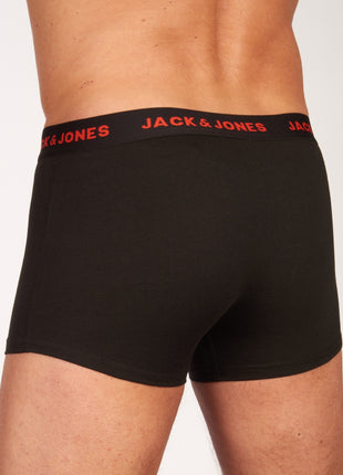 Jack & Jones short 7 pack jacbasic trunks black heren 12165587-3235165 Jack & Jones boxer lot de 7 jacbasic trunks black hommes
