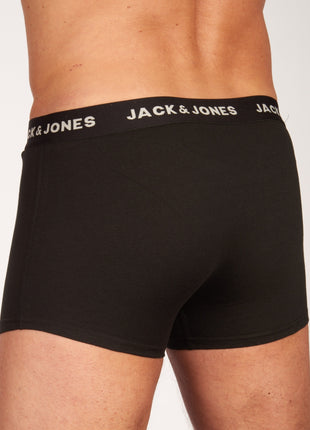 Jack & Jones short 7 pack jacbasic trunks black heren 12165587-3235165 Jack & Jones boxer lot de 7 jacbasic trunks black hommes
