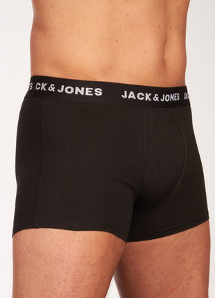 Jack & Jones short 7 pack jacbasic trunks black heren 12165587-3235165 Jack & Jones boxer lot de 7 jacbasic trunks black hommes
