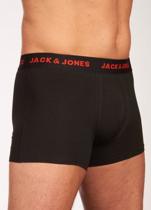 Jack & Jones short 7 pack jacbasic trunks black heren 12165587-3235165 Jack & Jones boxer lot de 7 jacbasic trunks black hommes
