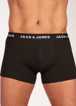 Jack & Jones short 7 pack jacbasic trunks black heren 12165587-3235165 Jack & Jones boxer lot de 7 jacbasic trunks black hommes
