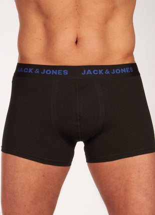 Jack & Jones short 7 pack jacbasic trunks black heren 12165587-3235165 Jack & Jones boxer lot de 7 jacbasic trunks black hommes
