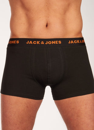 Jack & Jones short 7 pack jacbasic trunks black heren 12165587-3235165 Jack & Jones boxer lot de 7 jacbasic trunks black hommes
