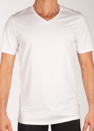 Jack & Jones t-shirt v-hals 2 pack jacbasic tee white heren 12133914-2716019 Jack & Jones t-shirt col v lot de 2 jacbasic tee white hommes
