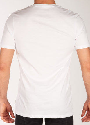 Jack & Jones t-shirt v-hals 2 pack jacbasic tee white heren 12133914-2716019 Jack & Jones t-shirt col v lot de 2 jacbasic tee white hommes
