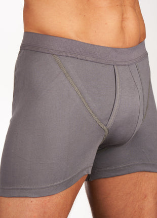 Mango short 2 pack 1-1 rib box grey heren 685-5430-box grey Mango boxer lot de 2 1-1 rib box grey hommes
