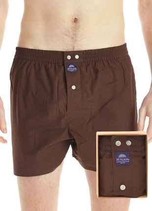 McAlson wijde boxershort classic brown heren M0108 McAlson caleçon classic brown hommes
