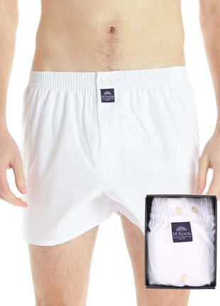 McAlson wijde boxershort classic white heren M0100 McAlson caleçon classic white hommes
