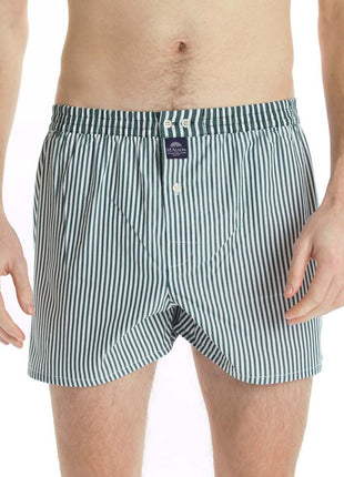 McAlson wijde boxershort fine striped green heren M0244 McAlson caleçon fine striped green hommes
