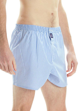 McAlson wijde boxershort striped baby blue heren M0235 McAlson caleçon striped baby blue hommes
