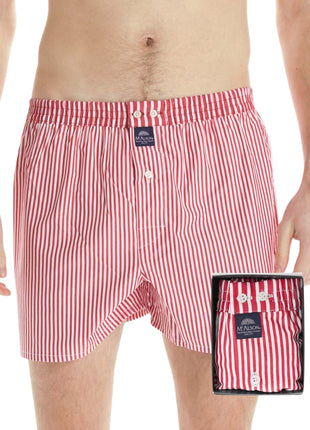McAlson wijde boxershort striped red heren M0237 McAlson caleçon striped red hommes
