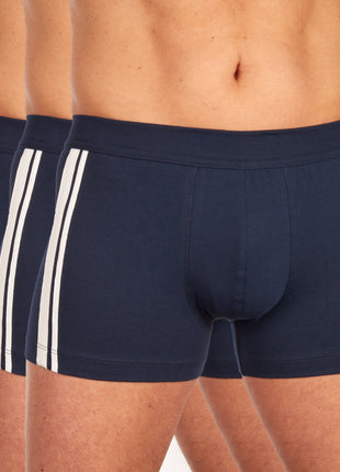 Schiesser short 3 pack 95/5 organic cotton boxer briefs dark blue heren 173816-803 Schiesser boxer lot de 3 95/5 organic cotton boxer briefs dark blue hommes
