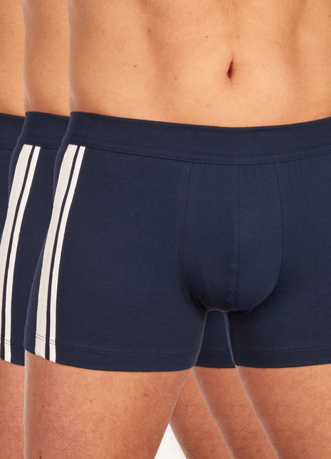 Schiesser short 3 pack 95/5 organic cotton boxer briefs dark blue heren 173816-803 Schiesser boxer lot de 3 95/5 organic cotton boxer briefs dark blue hommes
