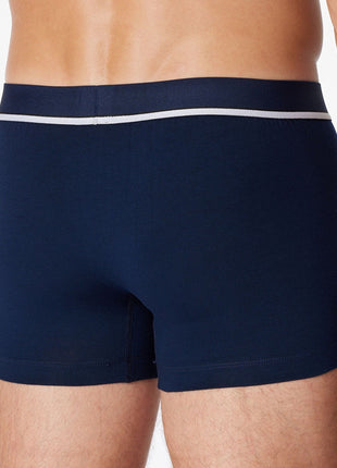 Schiesser short 3 pack 95/5 organic cotton boxer briefs grey / blue / black heren 173986-910 Schiesser boxer lot de 3 95/5 organic cotton boxer briefs grey / blue / black hommes