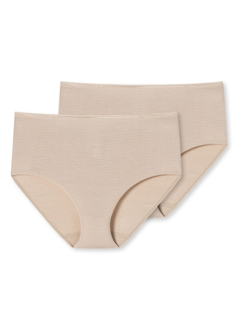 Schiesser slip 2 pack modal essentials midi panties sand dames 162893-410 Schiesser slip lot de 2 modal essentials midi panties sand femmes