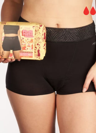 Sloggi menstruatie short period pants short medium black dames 10216957-0004 Sloggi shorty menstruel period pants short medium black femmes
