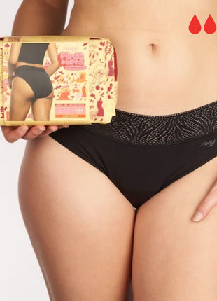 Sloggi menstruatie slip period pants tai heavy black dames 10216194-0004 Sloggi slip menstruel period pants tai heavy black femmes
