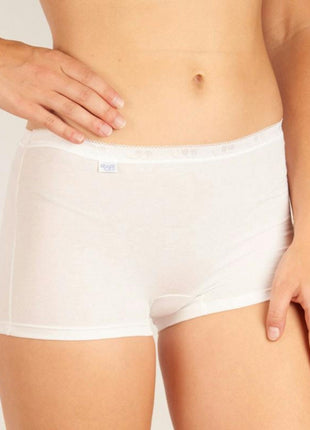 Sloggi short basic+ cotton white dames 10189218-0003 Sloggi shorty basic+ cotton white femmes
