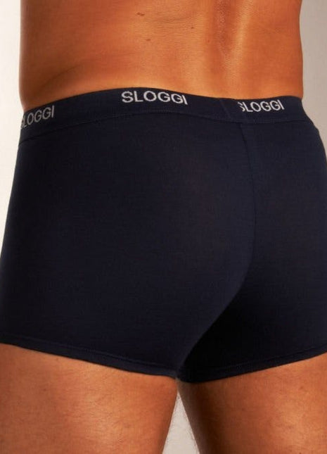 Sloggi short basic night blue heren 10004753-0080 Sloggi boxer basic night blue hommes
