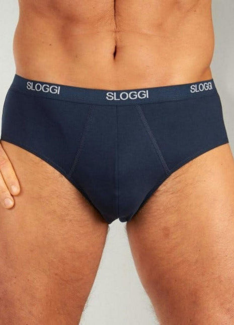 Sloggi slip basic midi night blue heren 10004712-0080 Sloggi slip basic midi night blue hommes
