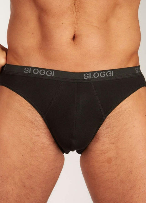 Sloggi slip basic mini black heren 10004711-0004 Sloggi slip basic mini black hommes
