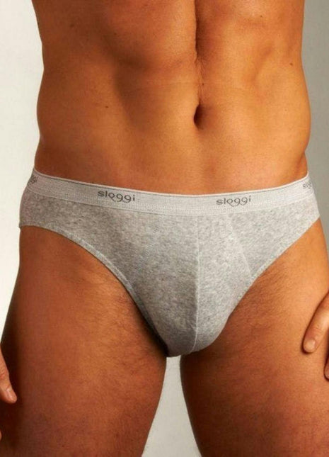 Sloggi slip basic mini grey heren 10004711-0034 Sloggi slip basic mini grey hommes
