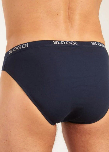Sloggi slip basic mini night blue heren 10004711-0080 Sloggi slip basic mini night blue hommes

