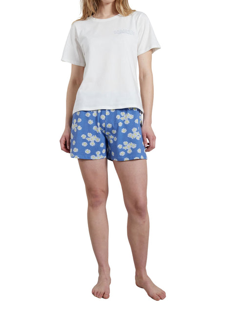 Tom Tailor pyjama korte broek mol light blue dames 60234-6061-615 Tom Tailor pyjama pantalon court mol light blue femmes