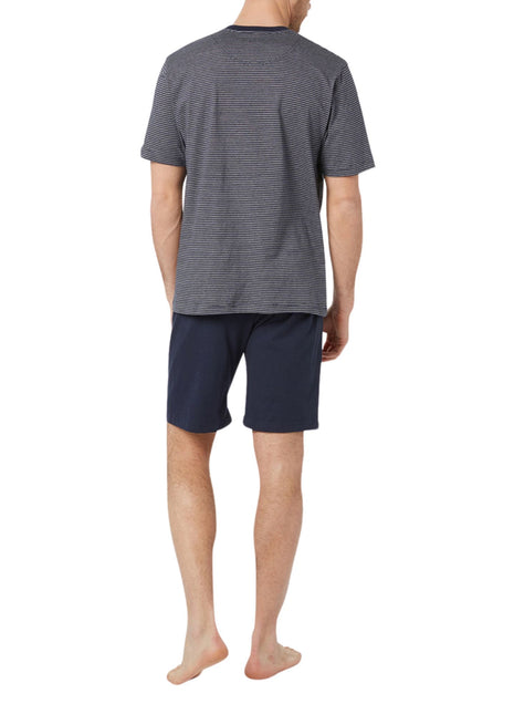 Tom Tailor pyjama korte broek nebraska dark blue heren 70907-5607-632 Tom Tailor pyjama pantalon court nebraska dark blue hommes