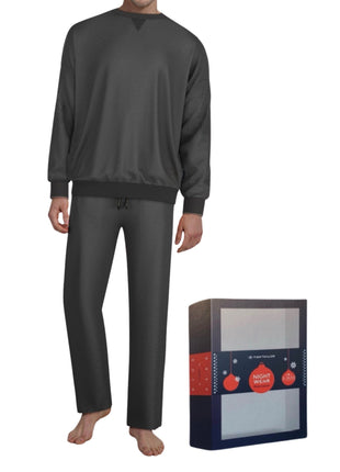 Tom Tailor pyjama lange broek rhodos black heren 71479-3041-920 Tom Tailor pyjama pantalon long rhodos black hommes