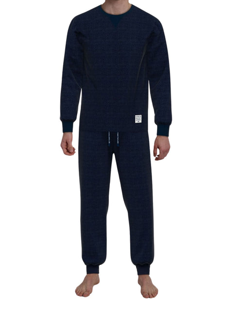 Tom Tailor pyjama lange broek rhodos dark blue heren 71469-3028-630 Tom Tailor pyjama pantalon long rhodos dark blue hommes
